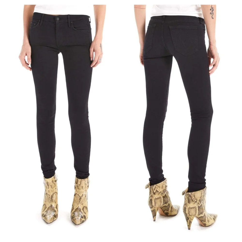 MOTHER The Looker Jeans in Not Guilty Black